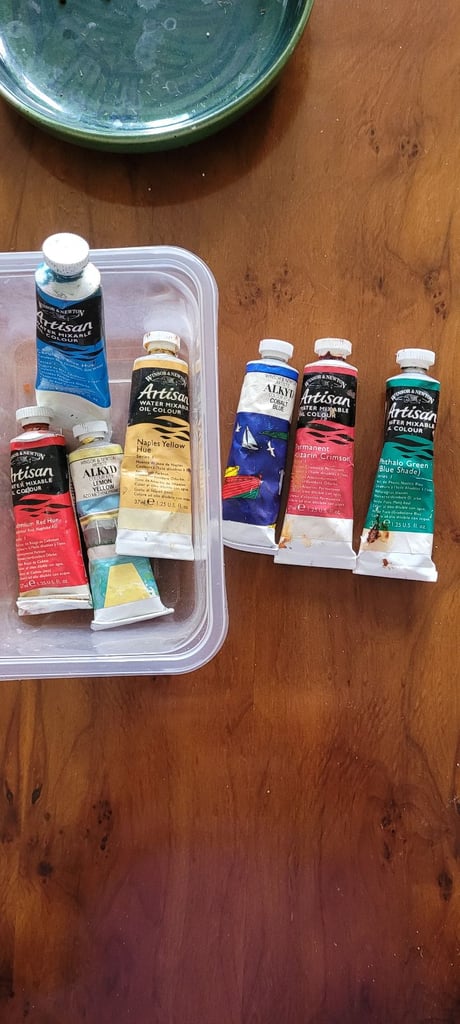 Artist paints. Water mixable oils