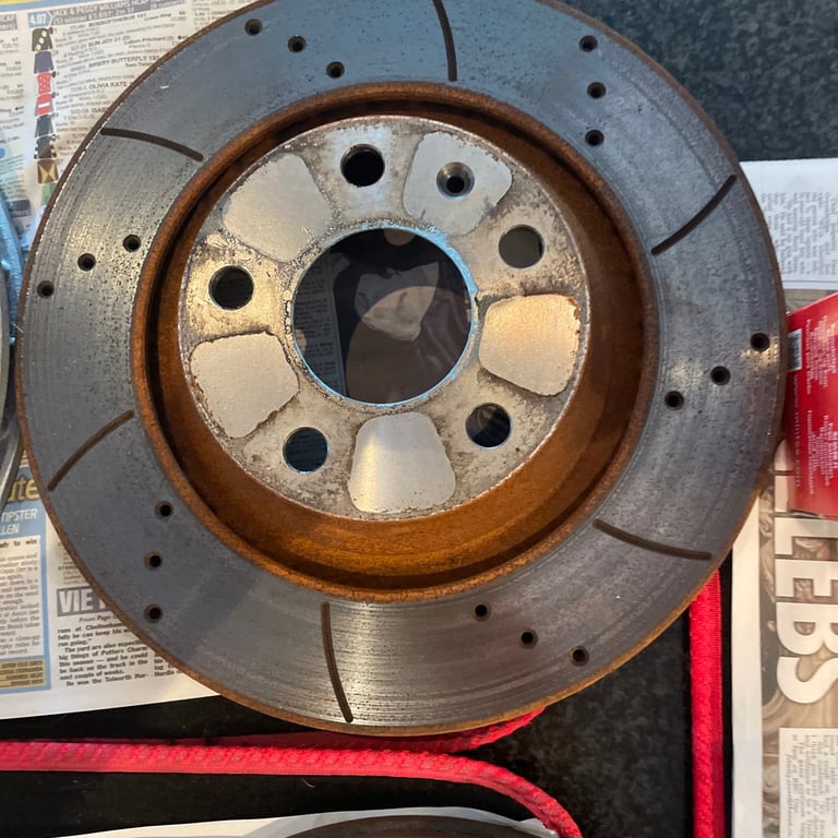 Drilled and grooved discs for Audi TTS Mk two