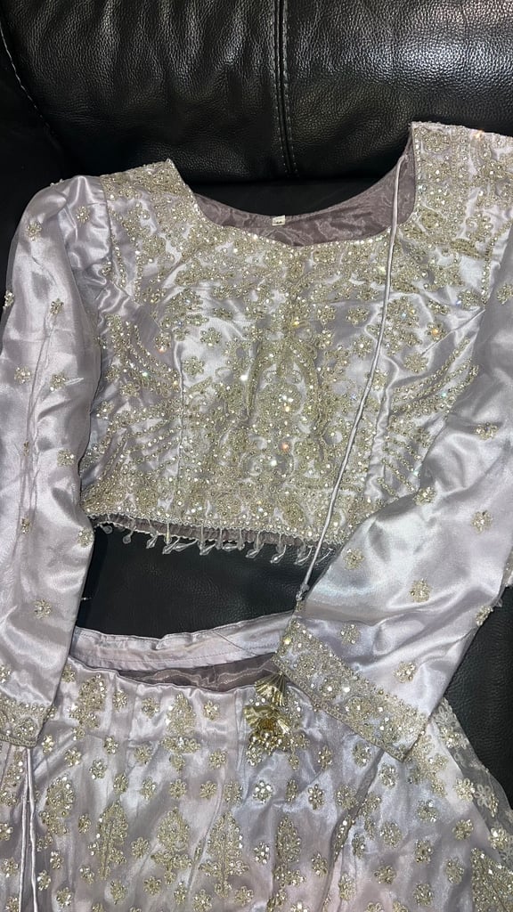 Lilac purple Bridesmaid Lehengas