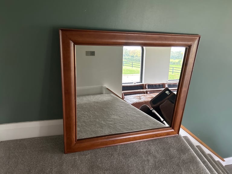 Large wooden framed mirror 