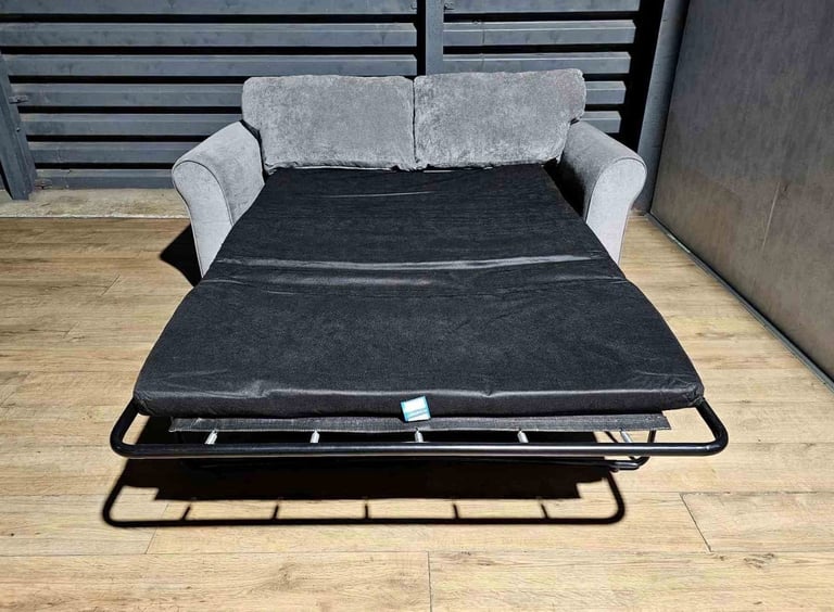 Hardly Used Fabric Sofa Bed - Grey.