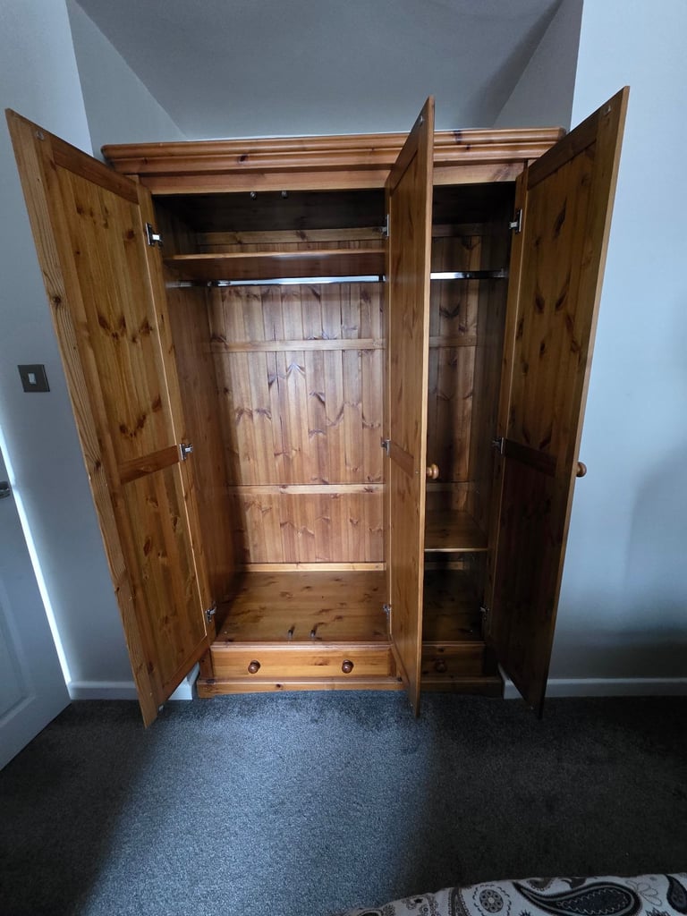 Solid Pine Triple wardrobe 