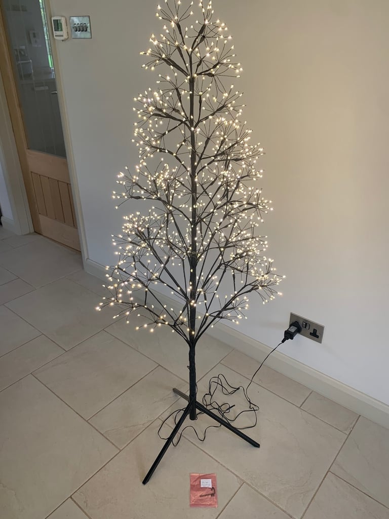 Black twig Christmas pre lit tree. 