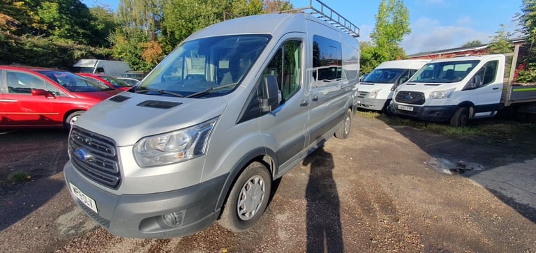 19 FORD TRANSIT 2.0 TDCi TREND 130PS H2 D/CAB SILVER CREW VAN MOT 10/26 PX SWAP