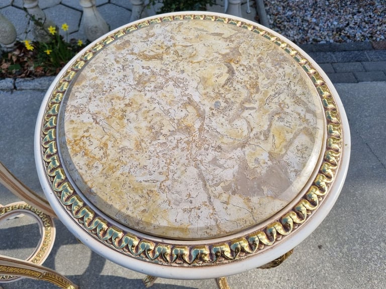 2  Large Ornate Egyptian Stands (Granite Top)