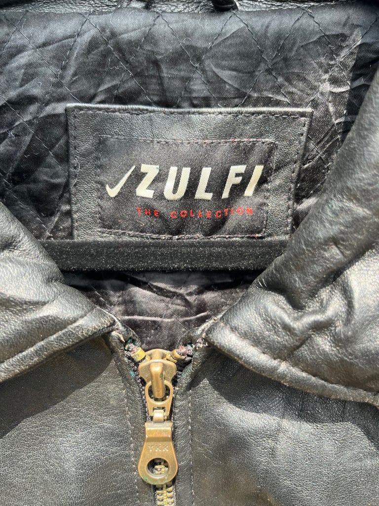 Vintage Motorcycle Leather Jacket By Zulfi Size Large In Black