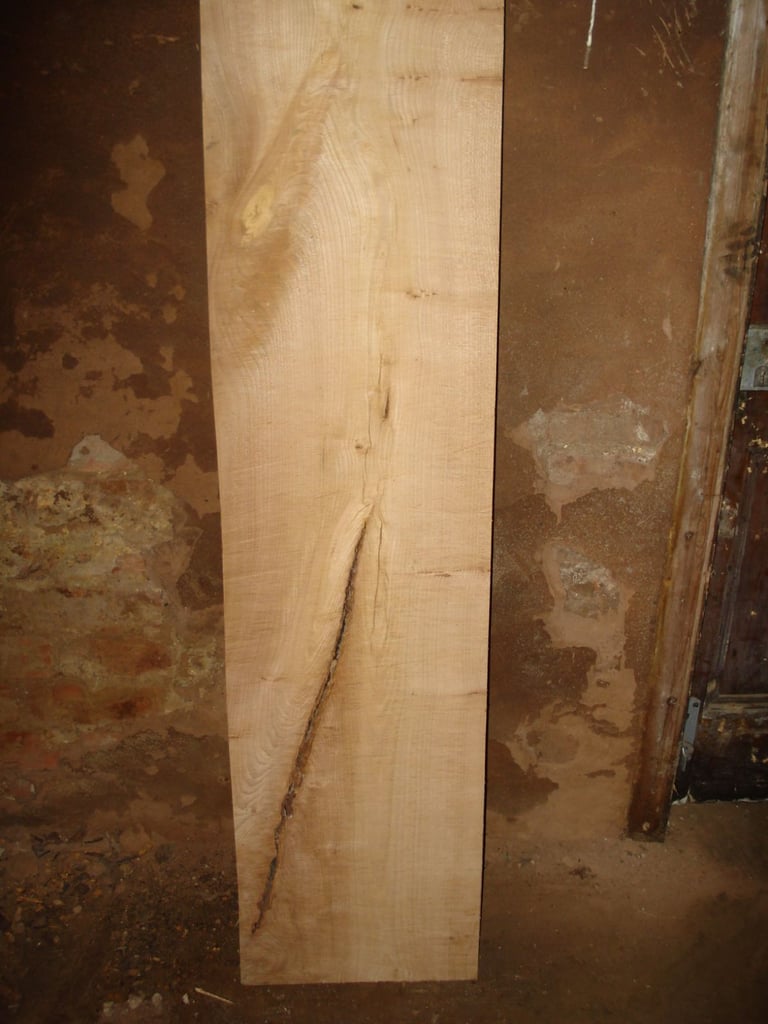 VERY LARGE AND THICK ELM BOARD SLAB 100" X 15" X 1.3" BOARD A