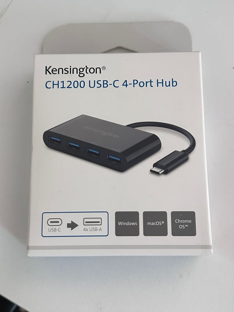 image for Kensington CH1200 USB-C 4 Port Hub (New)