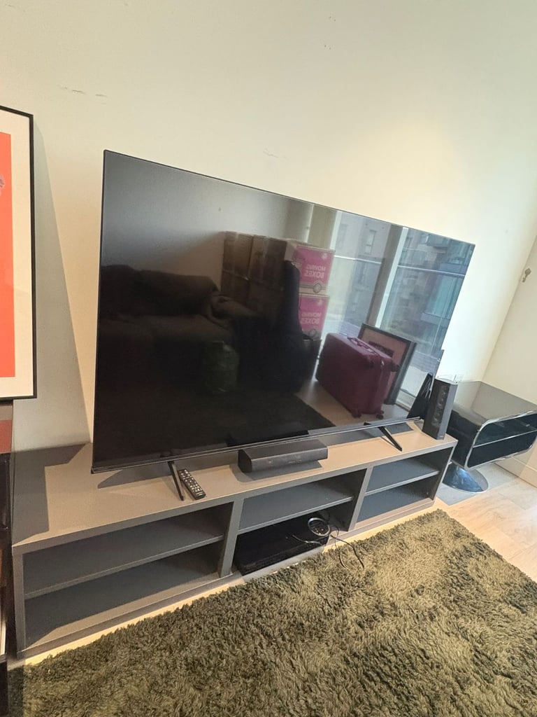 image for TV STAND - BESTA IKEA - DARK GREY - USED - 180x40x38cm - OPEN TO OFFERS