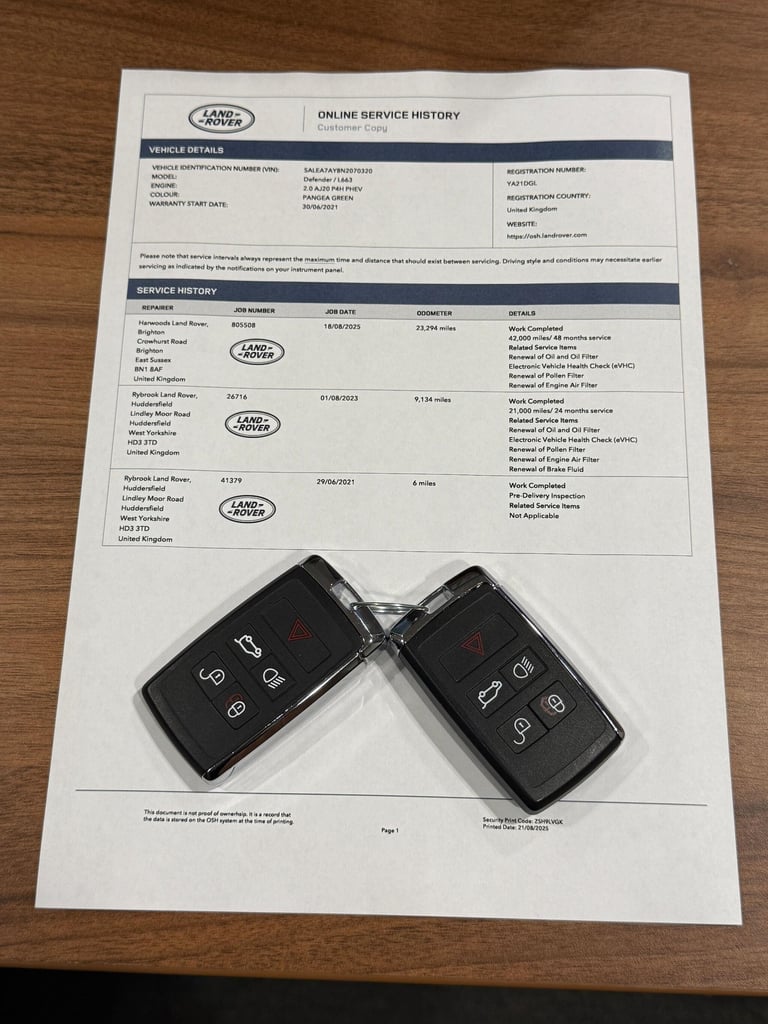 2021 Land Rover Defender 110 2.0 P400e 15.4kWh X-Dynamic HSE SUV 5dr Petrol Plug-in Hybrid Auto 4...