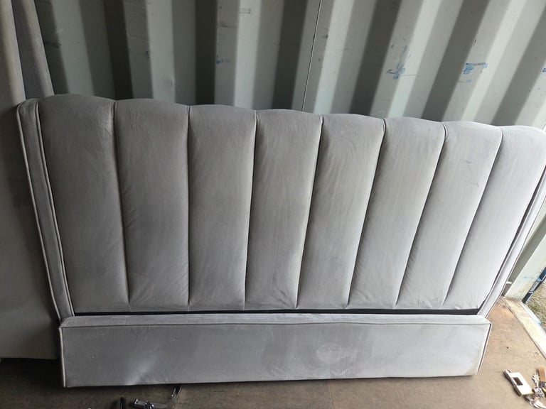 King size bed frame with silver feet