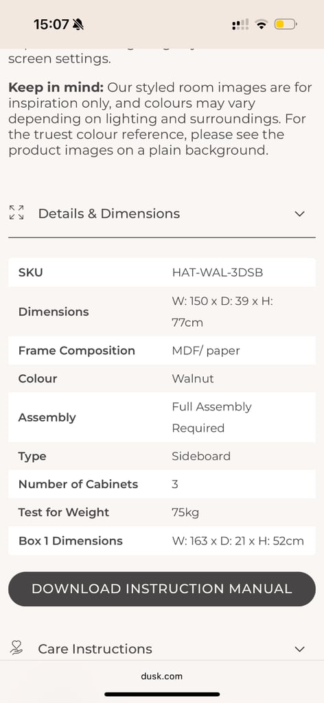 Dusk Hattie console table 