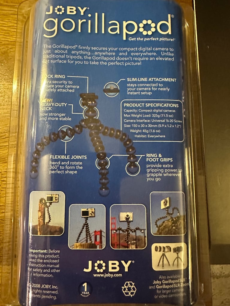 Joby Gorillapod Stand For Compact Digital Camera 