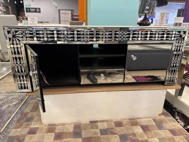 Crushed glass tv unit reduced ex display 