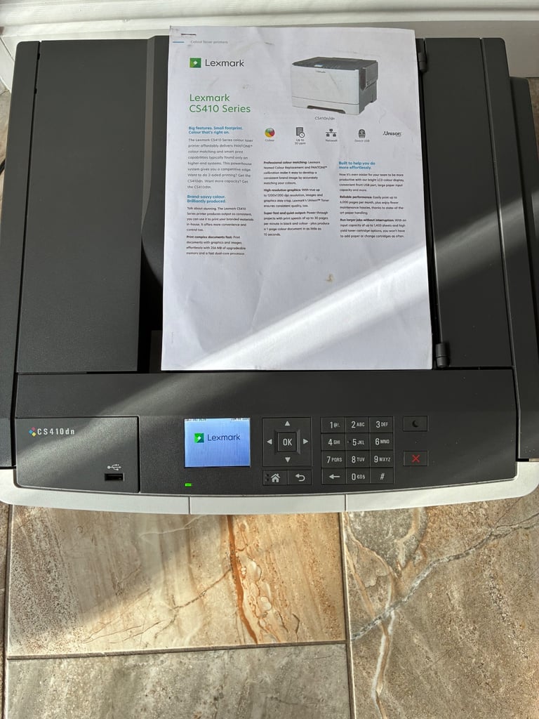 image for Lexmark Laser Printer CS410  A4 AUTO DUPLEX NETWORK USB FAST 30PPM A4 COLOR LASER PRINTER with Ink