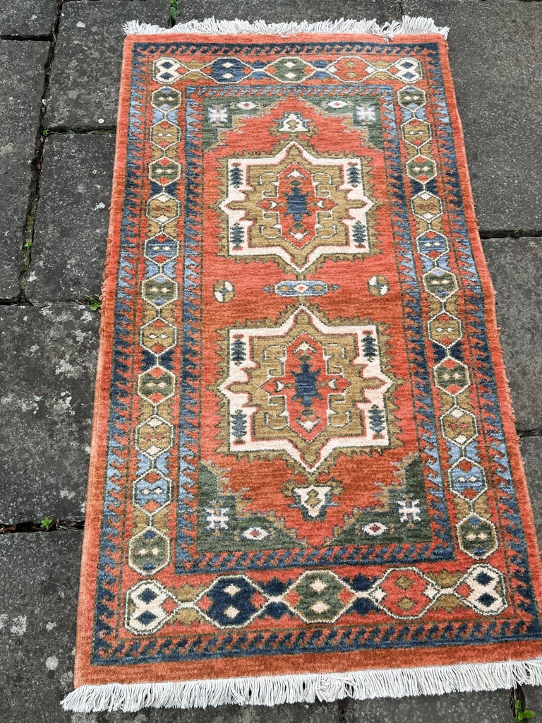 Kazak style Belgian wool rug 