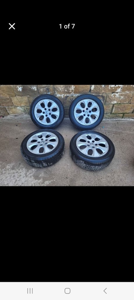 16" honda accord alloy wheels with tyres 