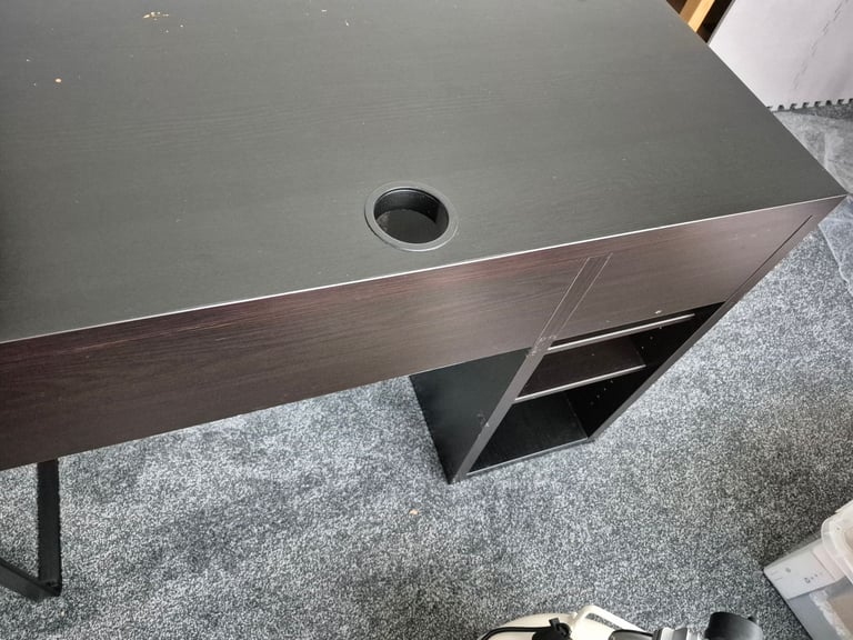 Black Ikea desk