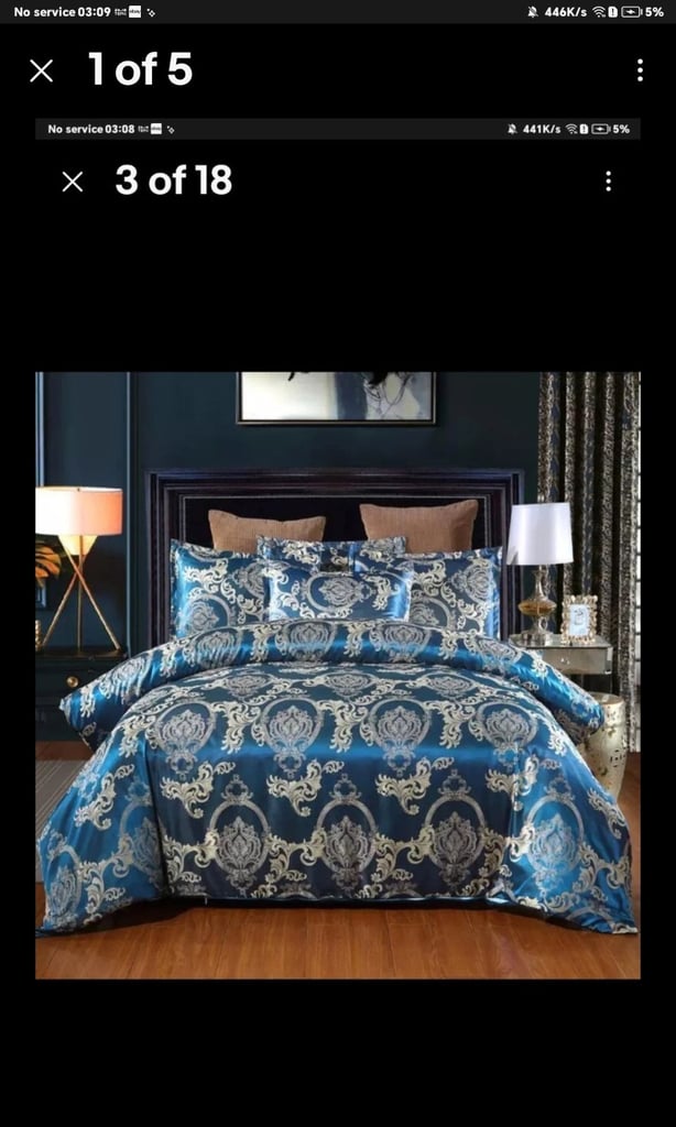 Lux Double satin duvet Cover New 