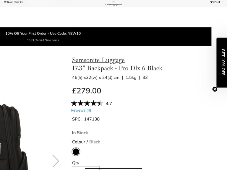 COMPUTER BACK PACK - OVERNIGHT BAG GENUINE SAMSONITE DLX PRO 6