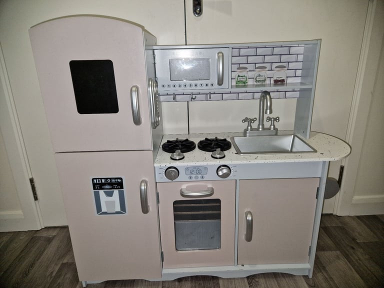 Kids Wooden Play Kitchen Deluxe Pretend Kitchens Pretend Cooking Toy Set