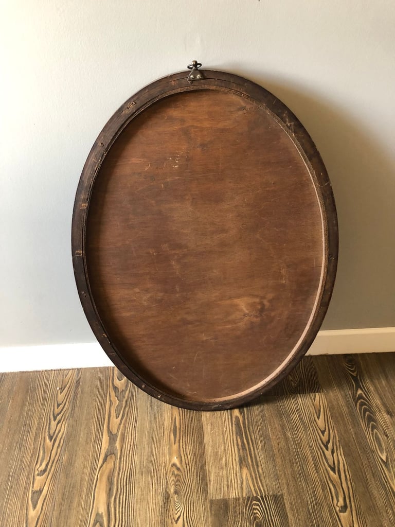 Oval Wooden Mirror, good condition