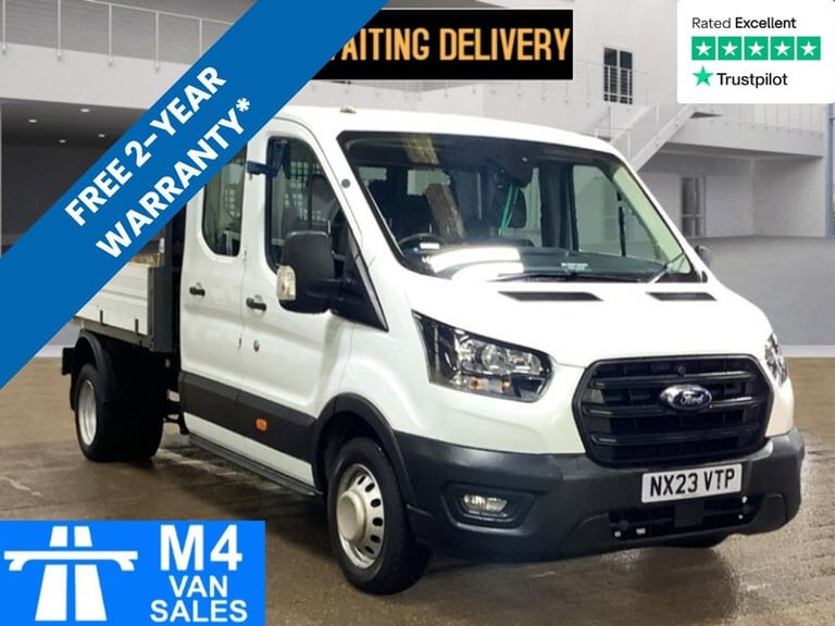 2023 Ford Transit 350 Crewcab Tipper Euro 6 L=9FT 3 7 SEATS Tipper Diesel Manual