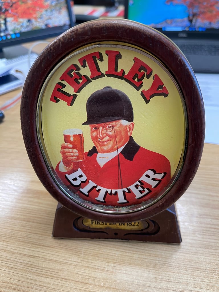 Vintage Tetley Bitter beer pump light box