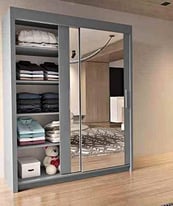 FAST DELIVERY - SLIDING DOOR WARDROBE WITH SHELVES NOW AVAILABLE