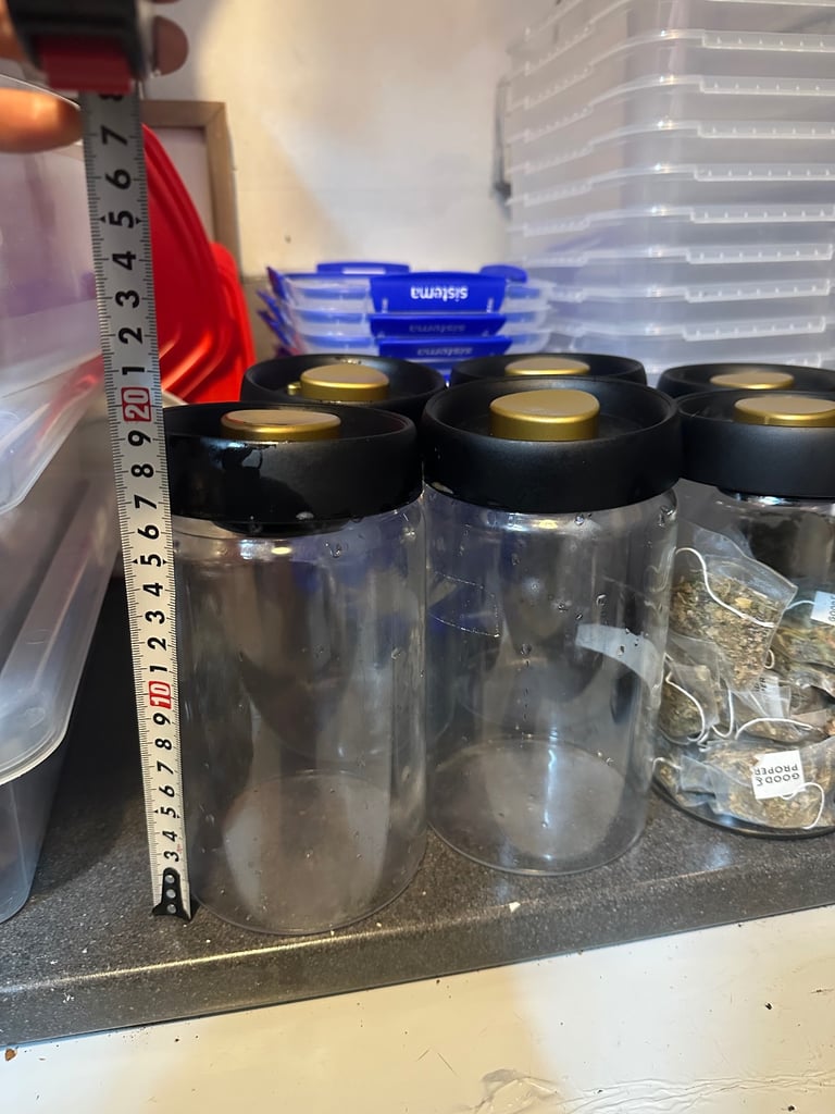 Coffee bean container, tea bag container