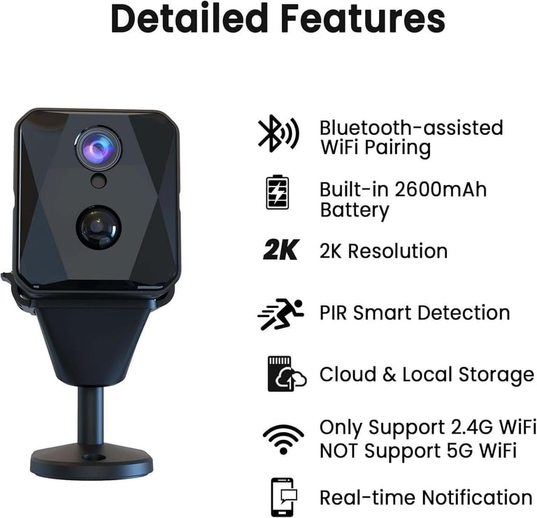 new in packaging - mini spy camera - all black