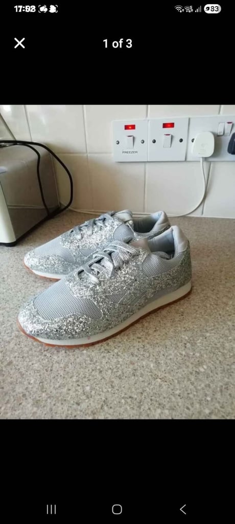 Ladies glitter trainers size 5 