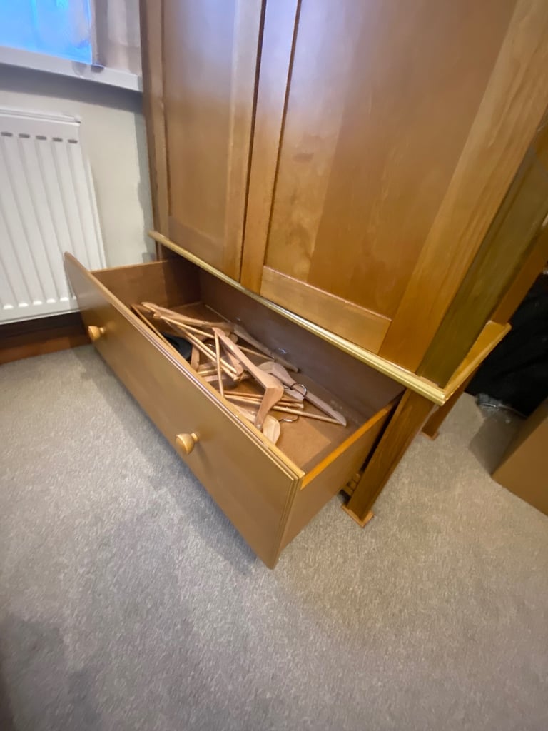 Beautiful Solid Wood Nursery Furniture Set - Cot Bed, Wardrobe & Chest of Drawers