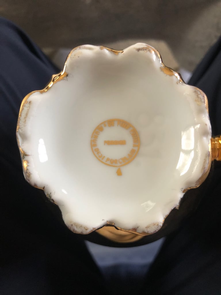 Vintage Fine Porcelain China Gold Plated Tea Set
