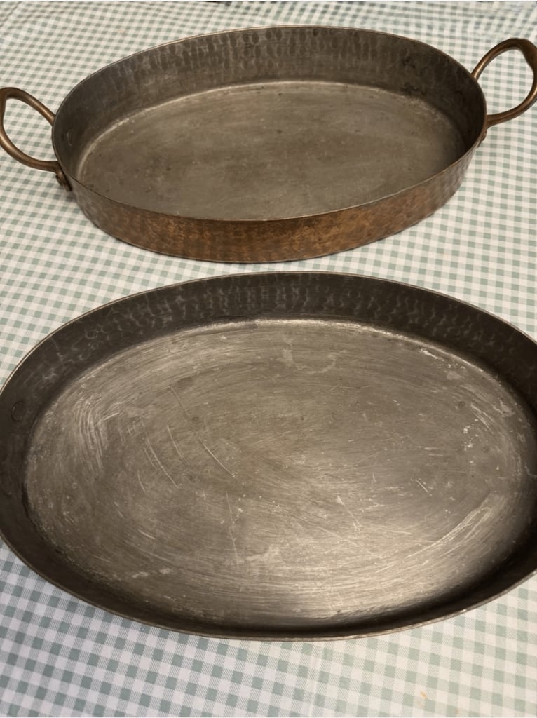 Heavy Vintage copper cooking pots 