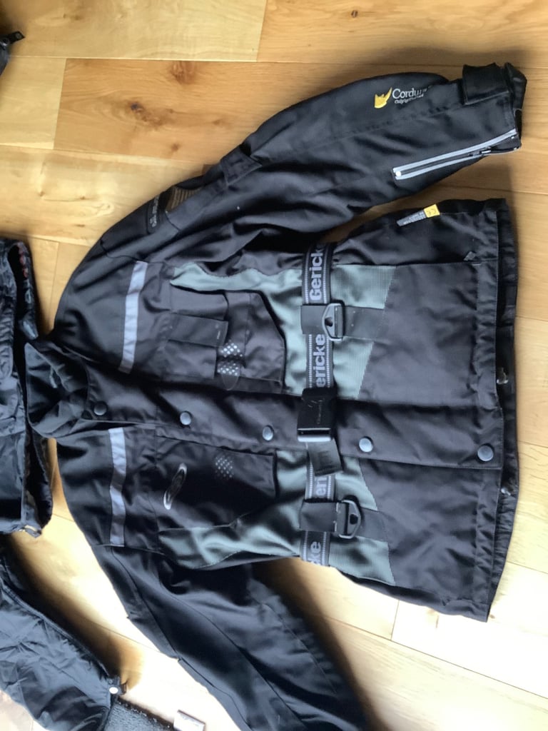 Woman’s small hein gericke all seasons motor bike jacket with attached inner jacket and protection