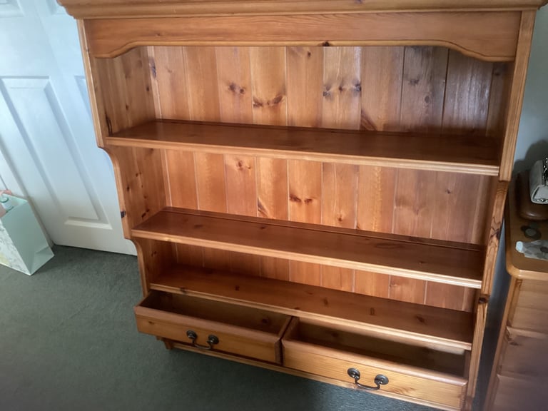Solid Pine wall unit with drawers