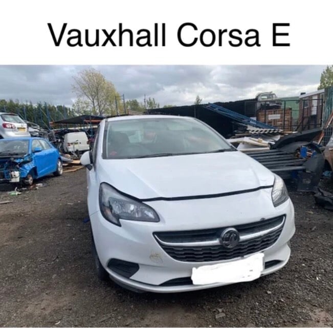 Vauxhall Corsa E.  front Bonnet. White.  Breaking spares parts 