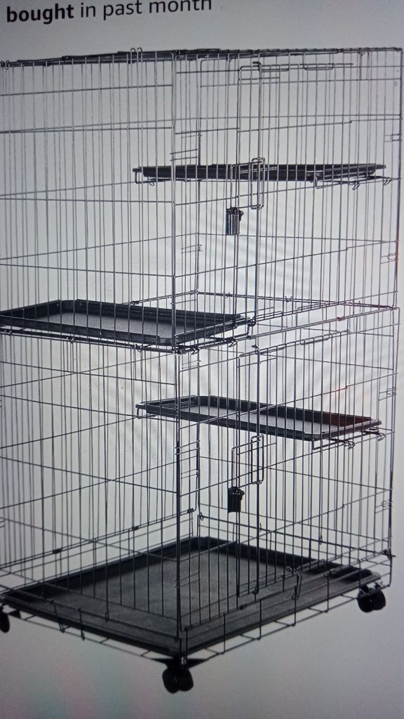 Cat cage 3 tear new never used no wheels lost in house move £70 
