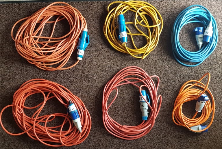 Power leads for camper, caravan, motorhome or boat.