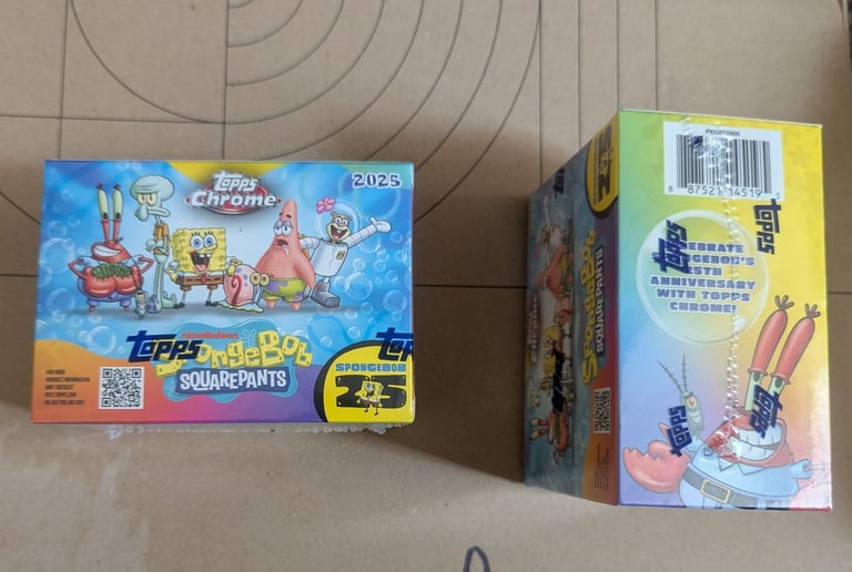 Topps Chrome SpongeBob 25th Anniversary 2025 Value Box