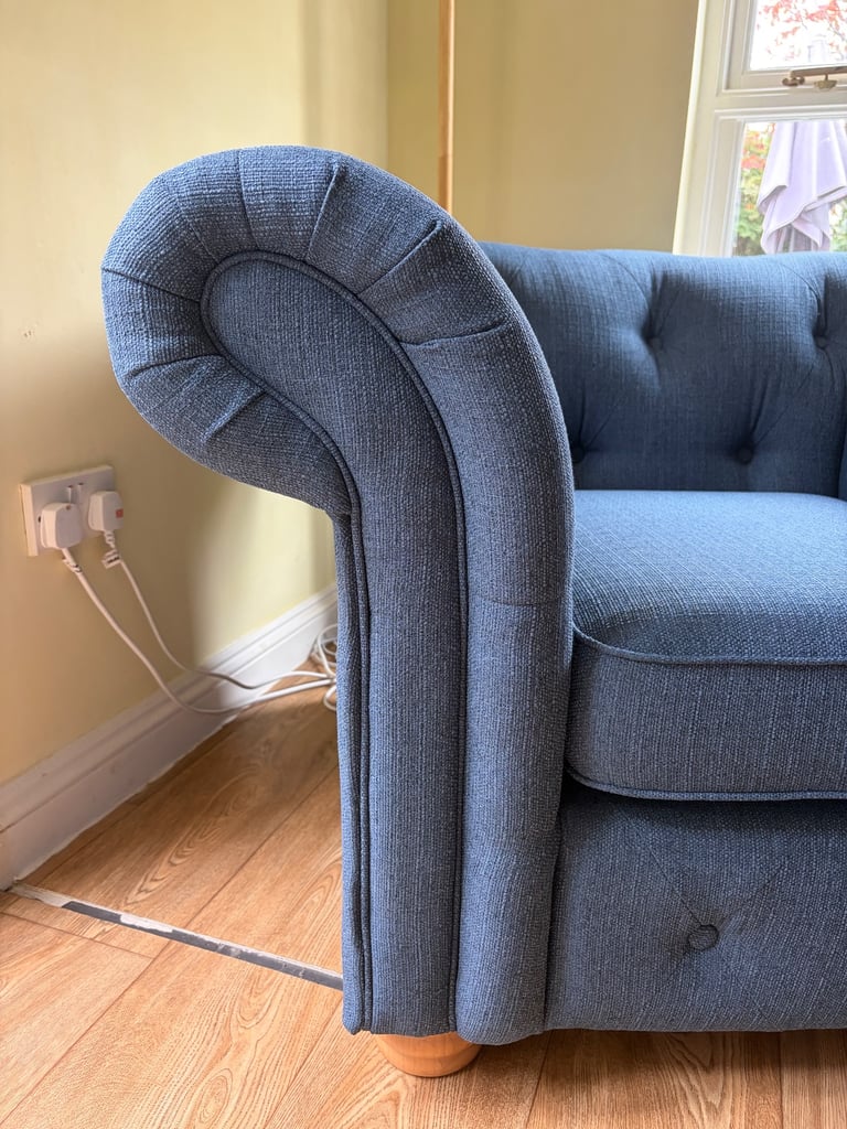 Large Blue Armchair - Excellent Condition 