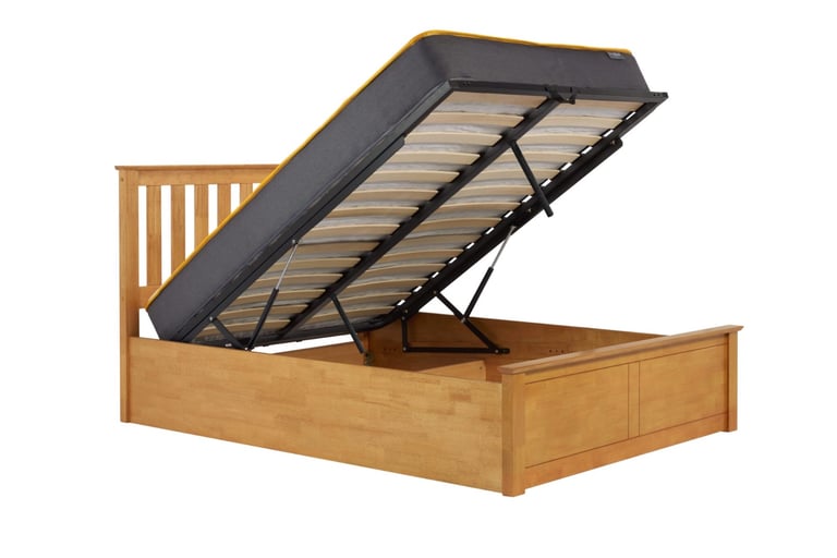 Birlea Phoenix Ottoman Bed Frame – 135cm Double, Oak Finish – Brand New in Box