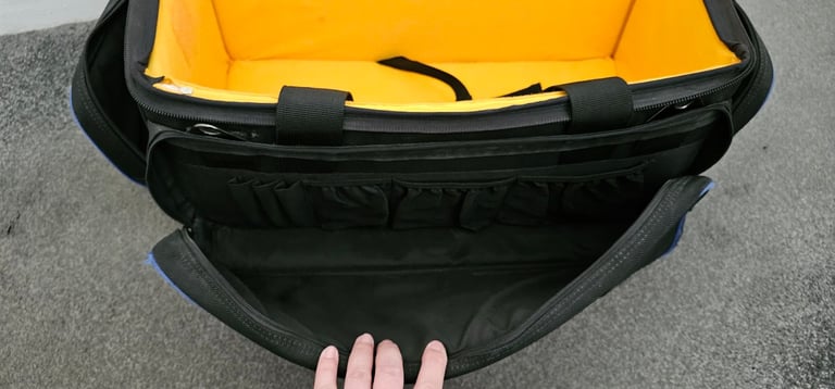 Sony camcorder bag with strap.