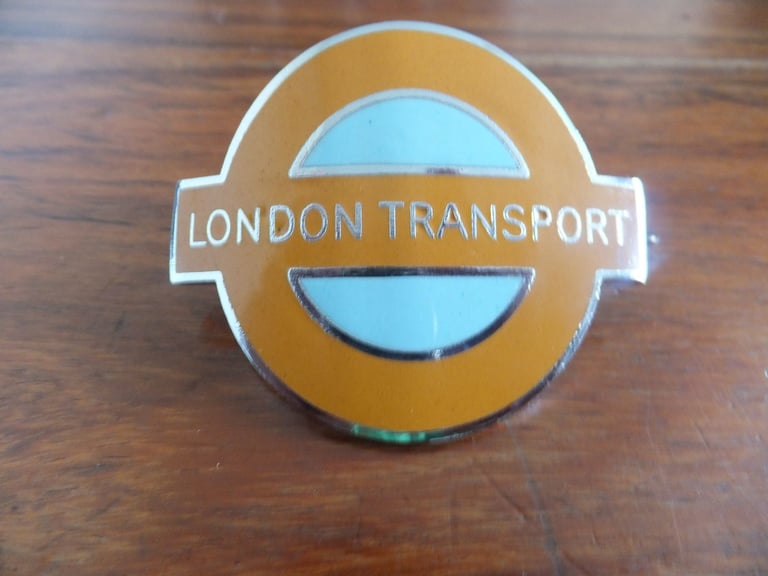 image for London Transport Tube Underground Railway Enamel Cap Arm Badge Original see 2 images signs