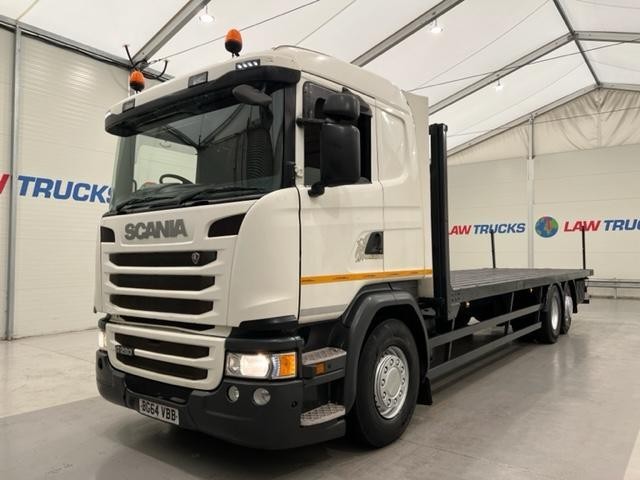 image for Scania G280 6x2 10 Tyre Rear Lift Sleeper Cab Flatbed Manual