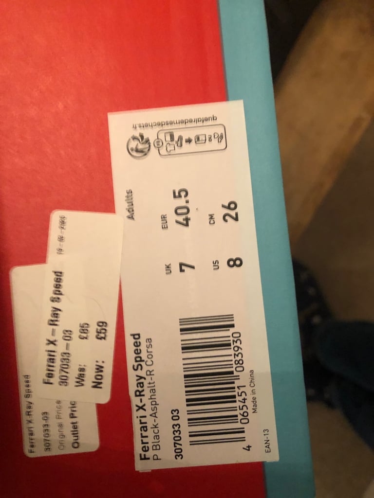 Puma men’s Ferrari trainers size 7 