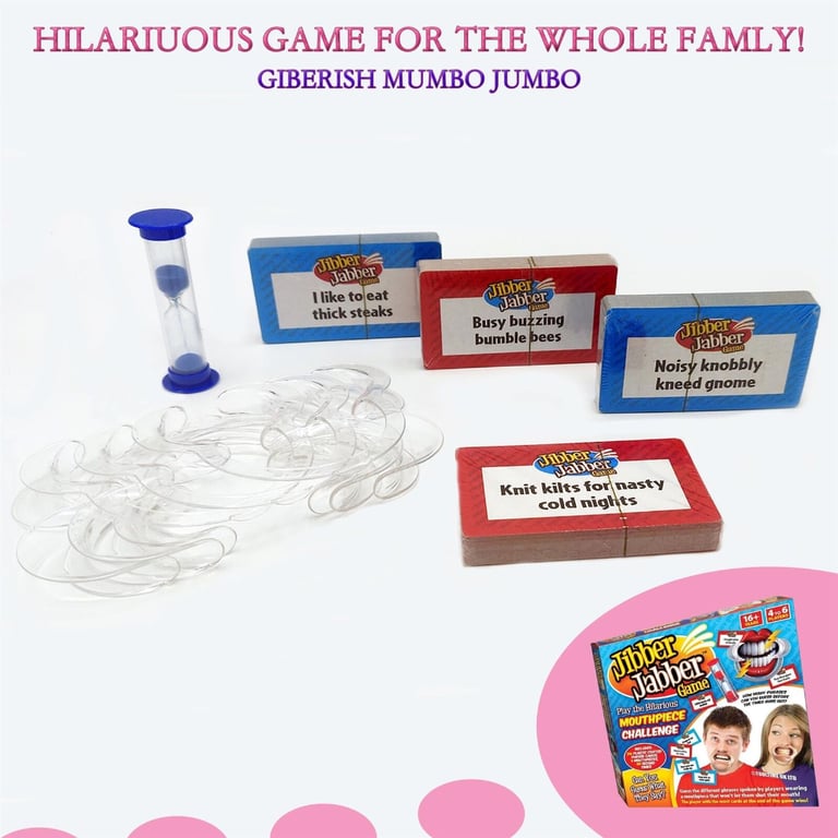 Jibber Jabber Funny Family Board Game Speak Talk Out Loud With