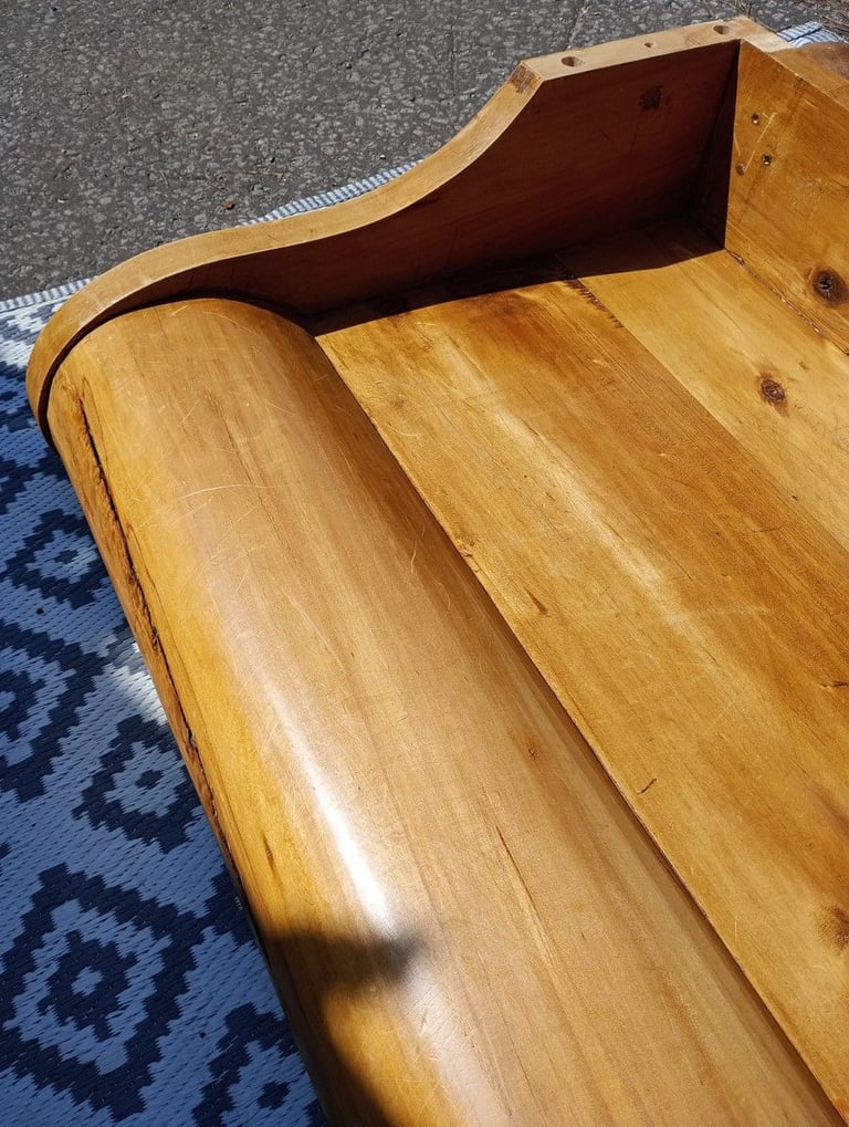 Wood Sleigh Bed Frame King Size (parts needed)