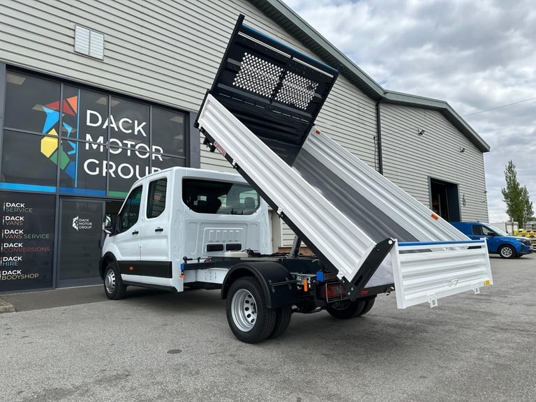 75 Reg, Ford Transit L3 Double Cab Steel Tipper, Tow Bar